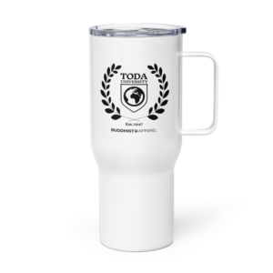 Toda University Travel mug with a handle